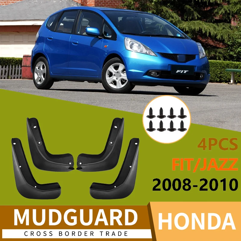 

4Pcs For Honda Fit Jazz 2008-2010 2009 Car Tires Fenders Waterproof Mudguards PP Plastic Accessories
