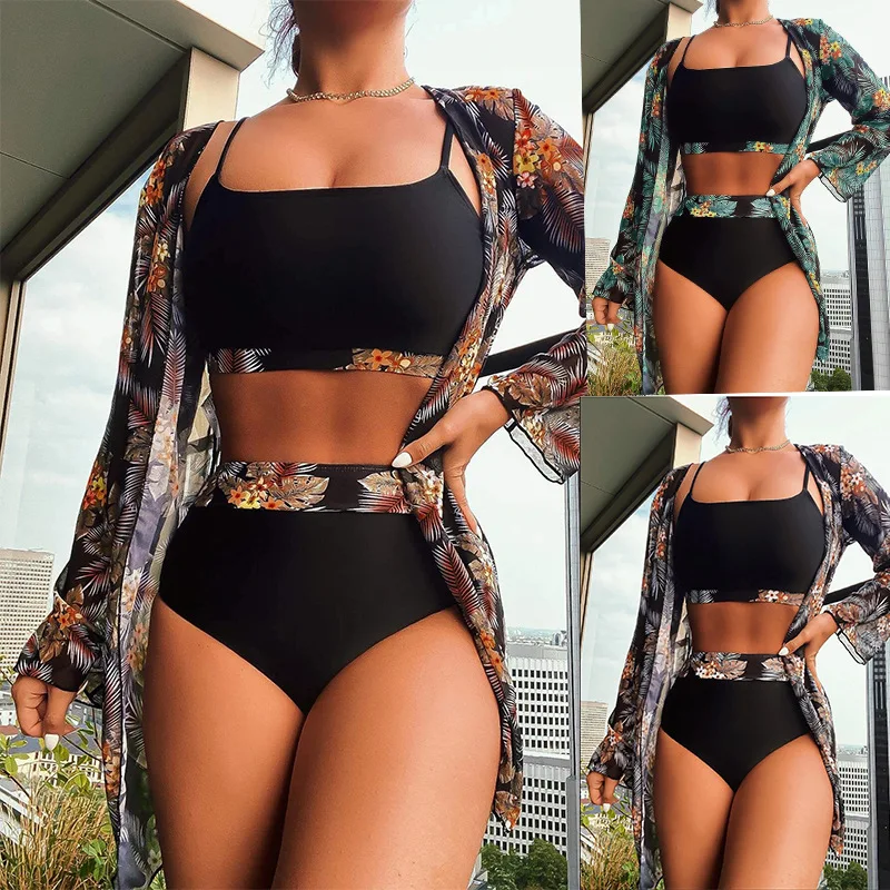 

Swimwear New Bikini Swimsuit Sexy Two-Piece Swimsuit Women's Printed Swimsuit Three-Piece Set