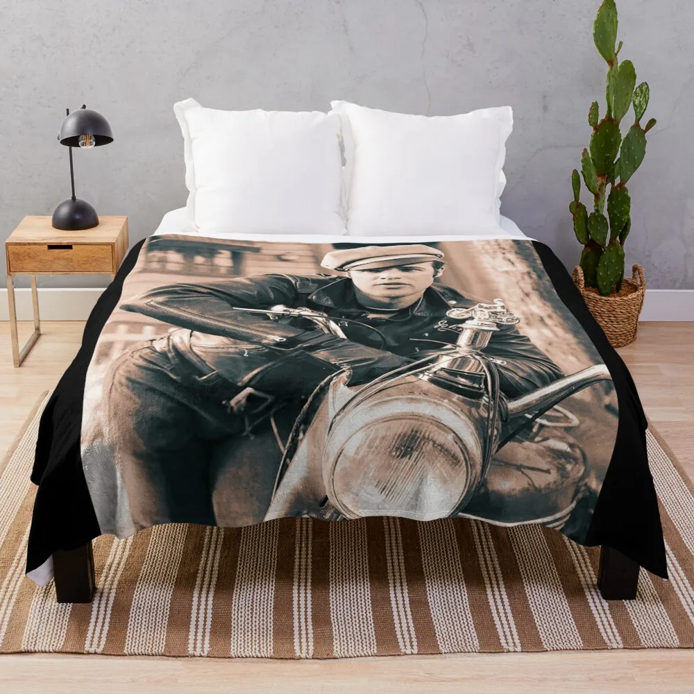 

Marlon Brando - Vintage - D58 Throw Blanket Travel Bed covers Decorative Sofa Camping Blankets