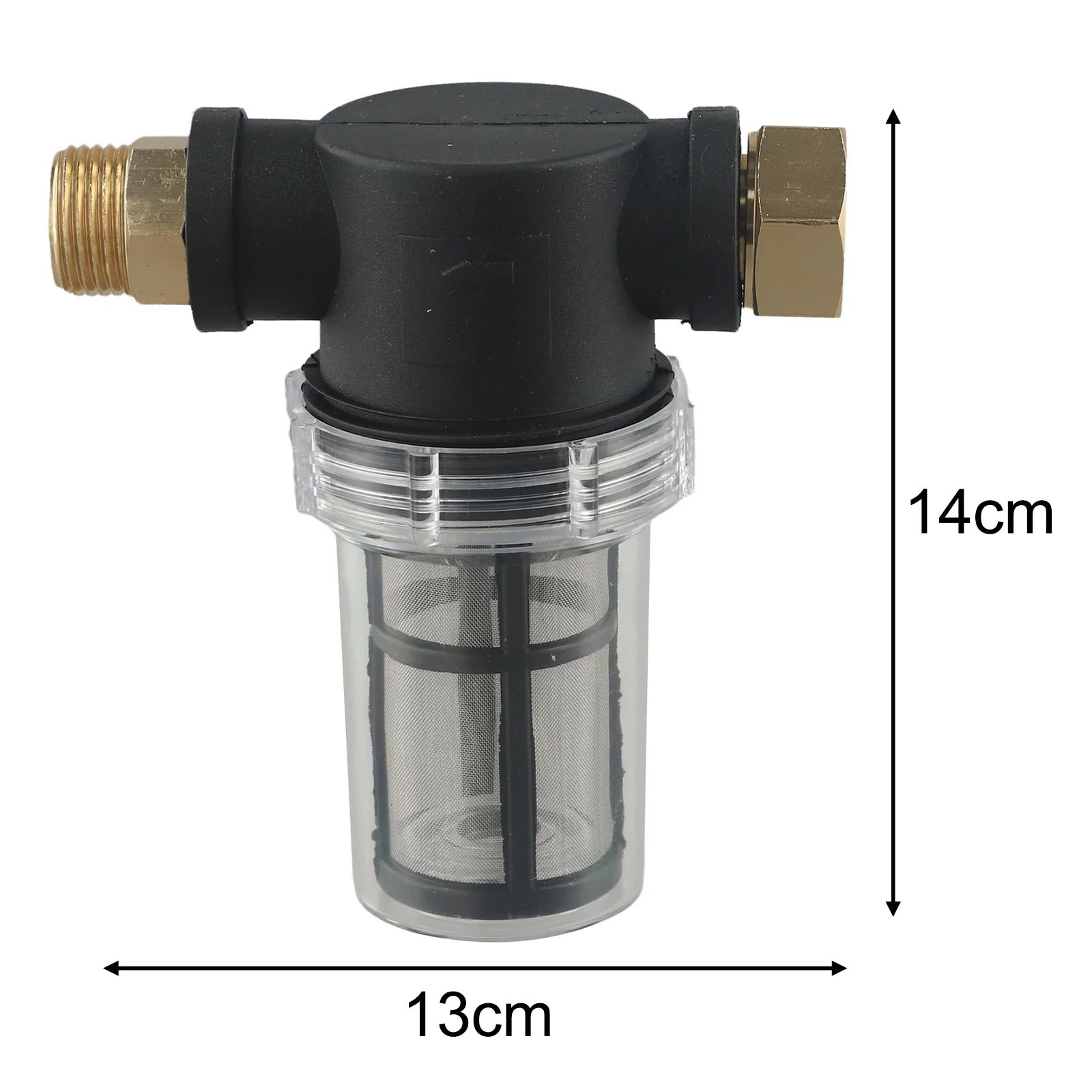 Garden Pond Filter 3/4 Inch Pipe Filter Garden Maintenance Rust Removal Transparent Housing Debris Removal Filtration Technology