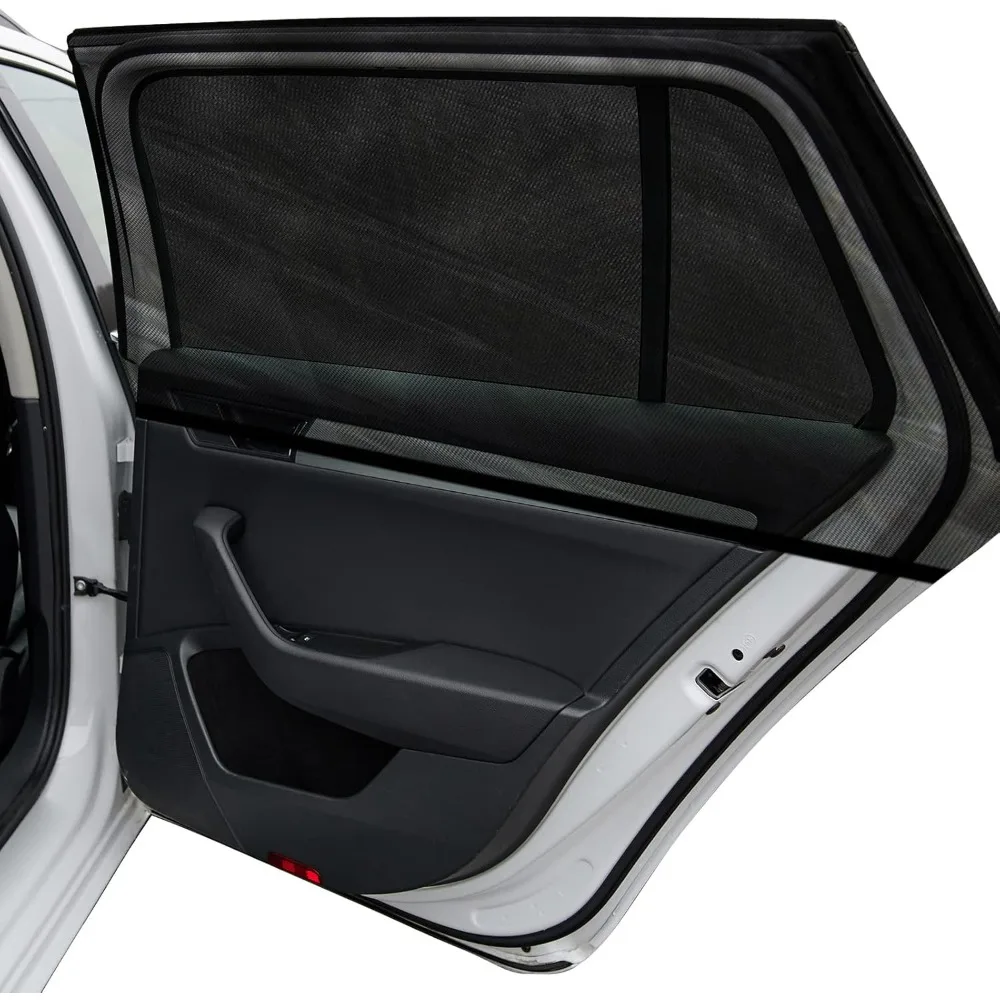 

Автомобильные оконные шторы, 2-упаковка дышащих сетчатых боковых солнцезащитных экранов для детей/кемпинга, тепловой блок, защита от ультрафиолета, задние крышки автомобиля, t