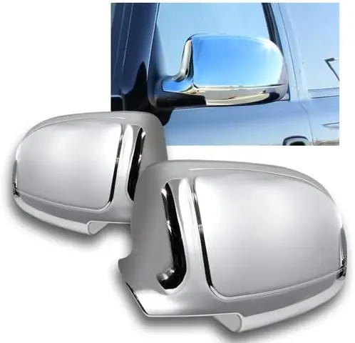 Premium Grade Chrome Plated Side Mirror Cover L&R 2PCS New for Chevy Silverado 1999-2006