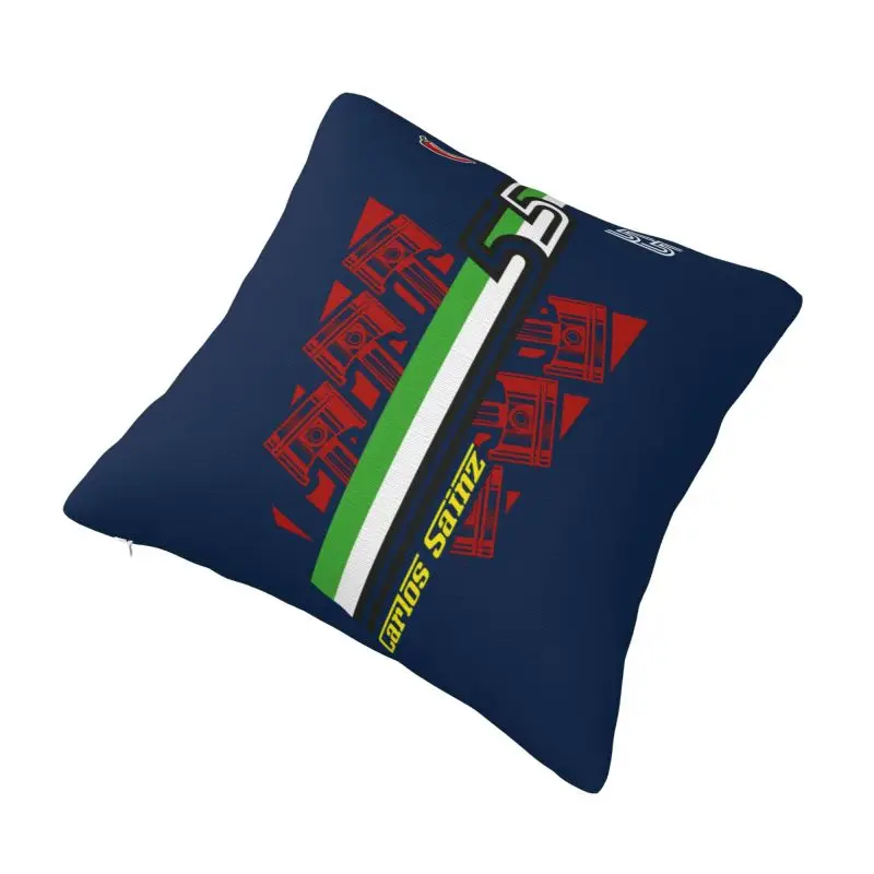 Custom Nordic Carlos Sainz 55 Formula Racing Driver Cushion Cover Polyester Pillow Case