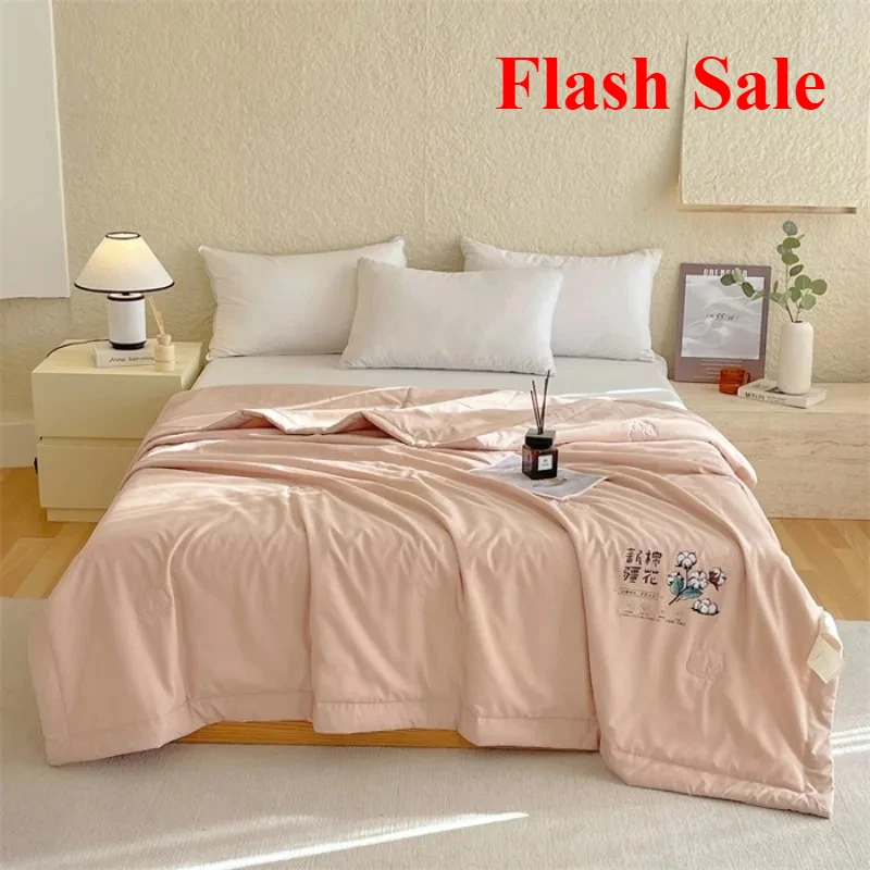 

2025 class A knitted cotton summer quilt machine washable washed cotton summer air conditioner quilt