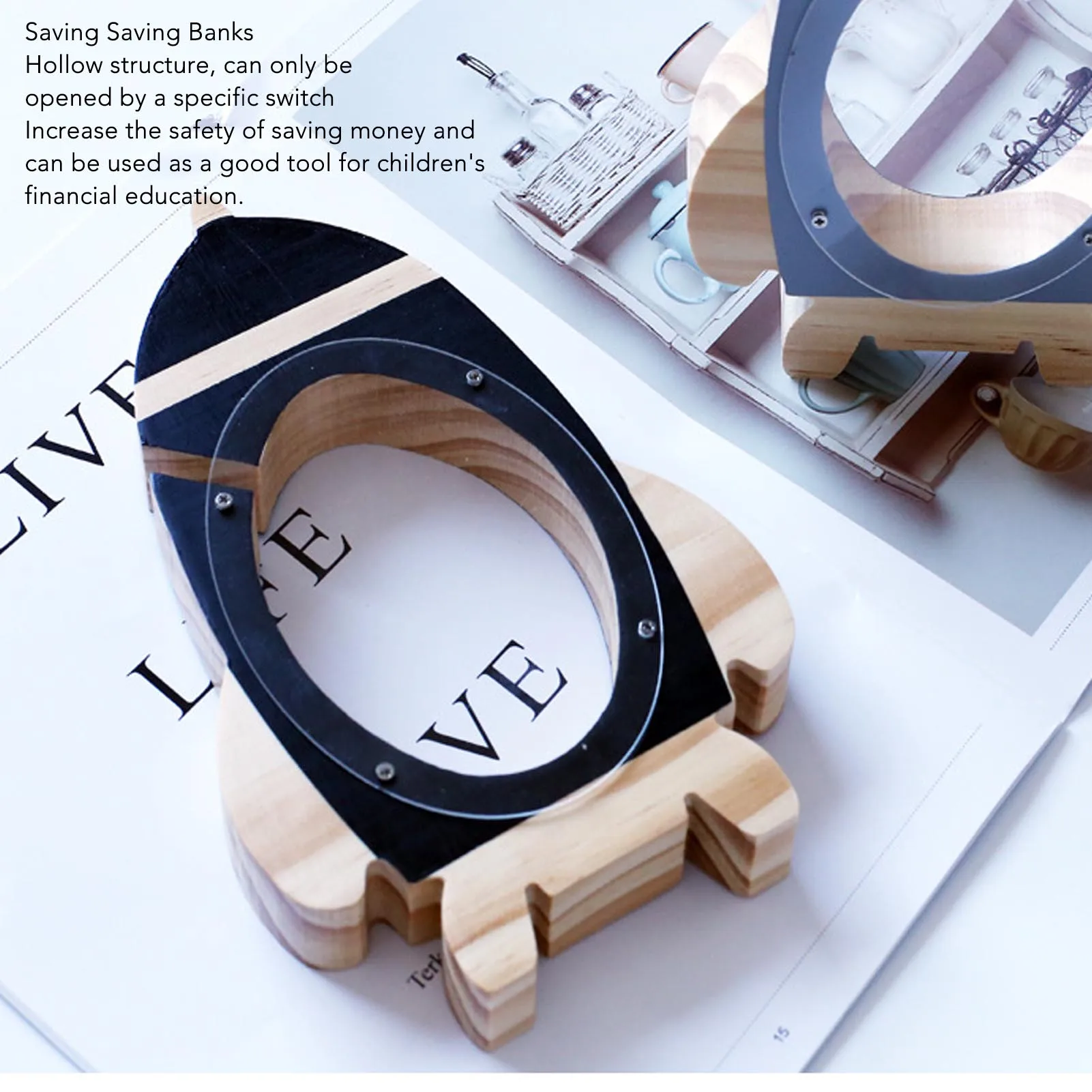 Banco de nave espacial de madera para niños y niñas, decoración del hogar, creativo, lindo, negro