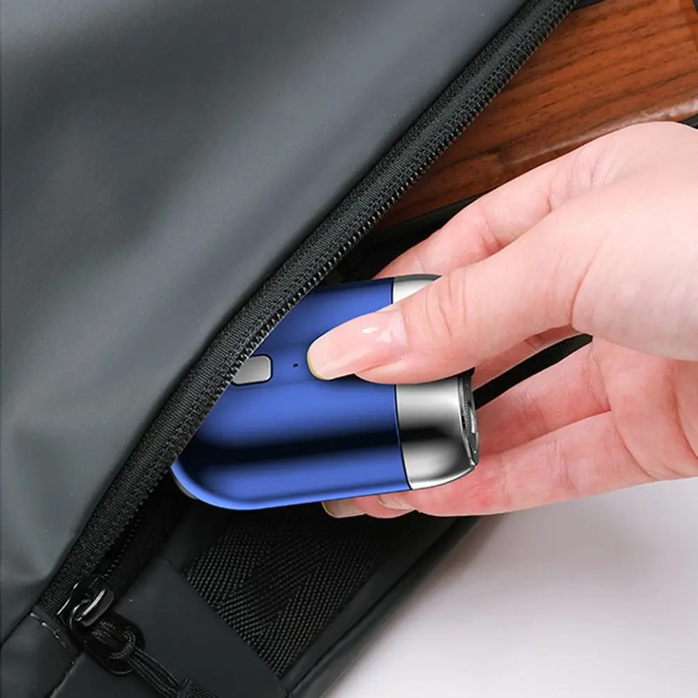USB Rechargeable Electric Shaver Double Head Type-C Charging Magnetic Rotary beard grooming Silent Operation IPX6 Waterproof