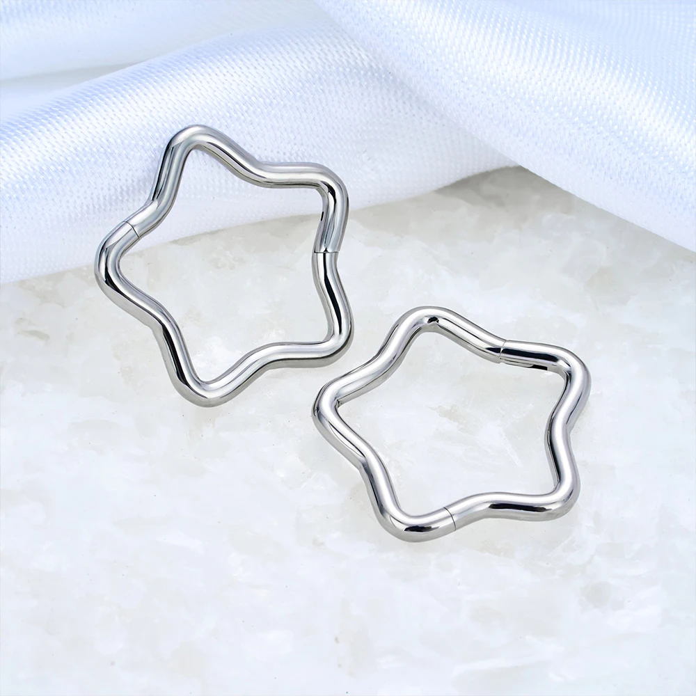 1/10PC Titanium Star Daith Ear – Conch Earring Hoop recenzja i cena