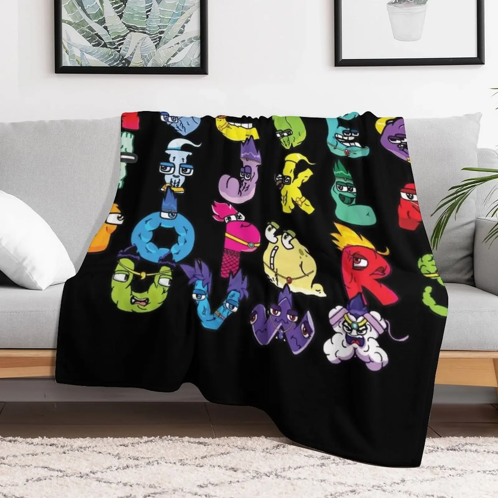 Alphabet Lore Latter A-X Throw Blanket Blankets Sofas Of Decoration Sofa Quilt Luxury Brand Blankets