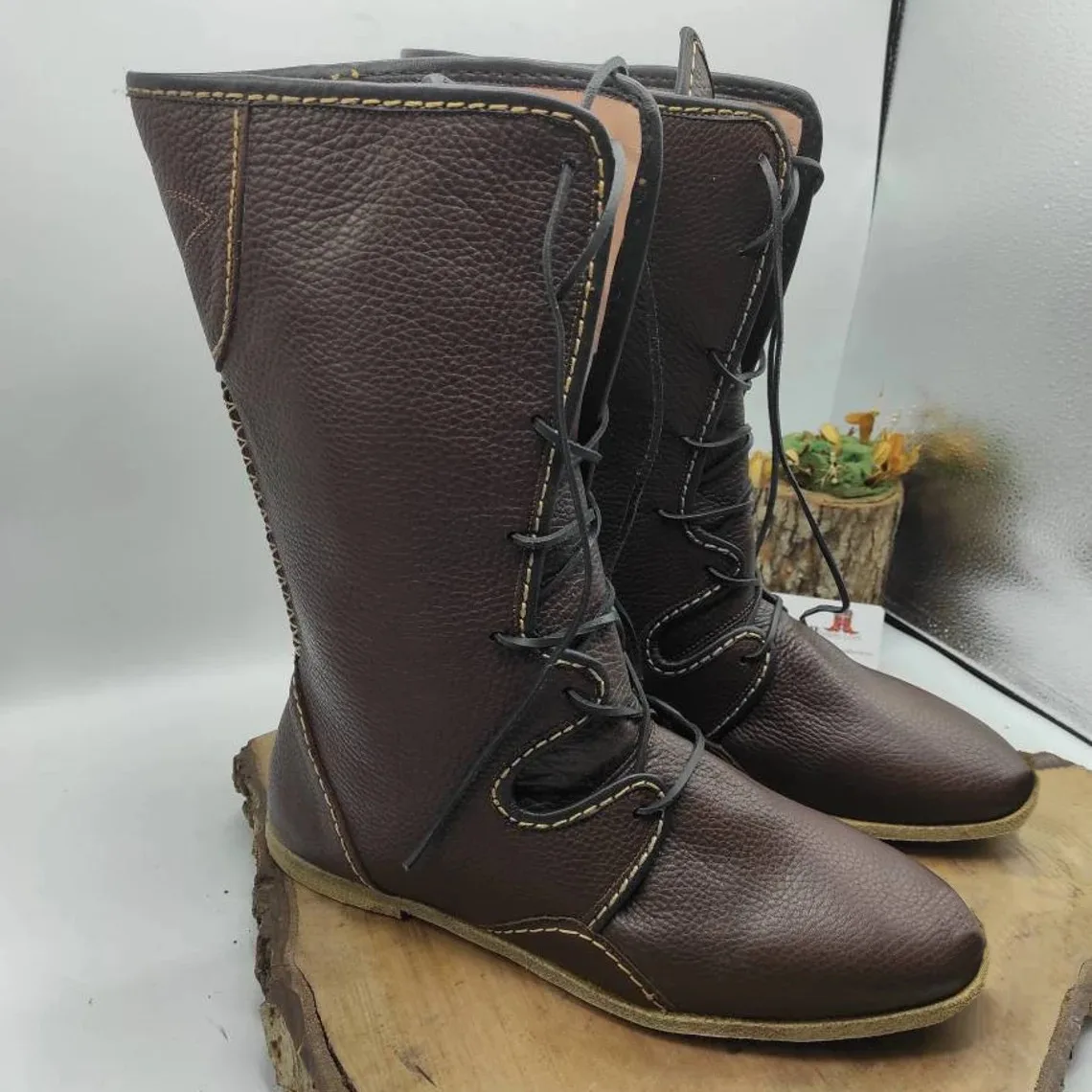 2024 Nowe europejskie i amerykańskie średniowieczne renesansowe rzymskie buty do odgrywania ról Męskie buty z okrągłym noskiem i niskim obcasem z przodu, sznurowane buty w dużych rozmiarach