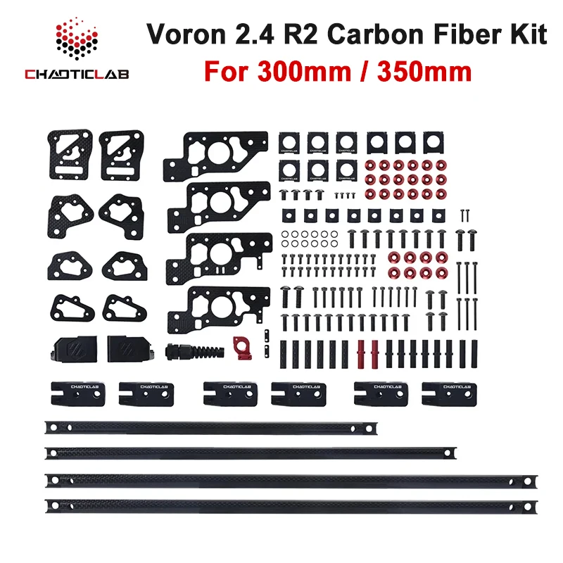 CHAOTICLAB-Kit de fibre de carbone Voron 2.4 Inter, tube rond, guide de profil pour Voron 2.4 Inter 350mm 300mm, imprimante 3D, accessoires de