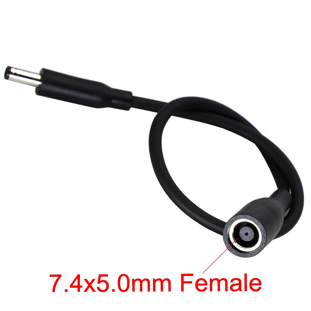 

1pcs For Dell Laptop DC Power Charge Converter Adapter Cable DC Jack 7.4*5.0mm Female to 4.5*3.0mm Male Converter Cord 15/30cm