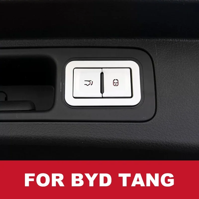 For Byd Tang 2022 2023 Tail Door Keys Metal Stickers Special Trunk Multi-Function Keys Decorative Interior Accessories