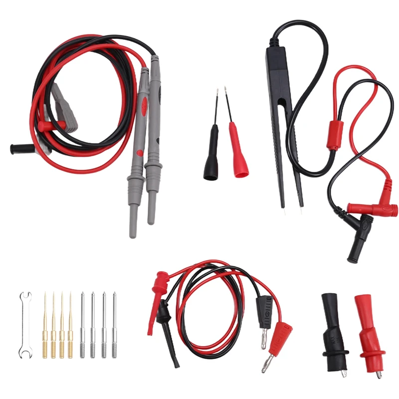 Multimeter Test Leads Kit Replaceable Multimeter Test Probe Wire Professional Electrical Testing Set-A13G