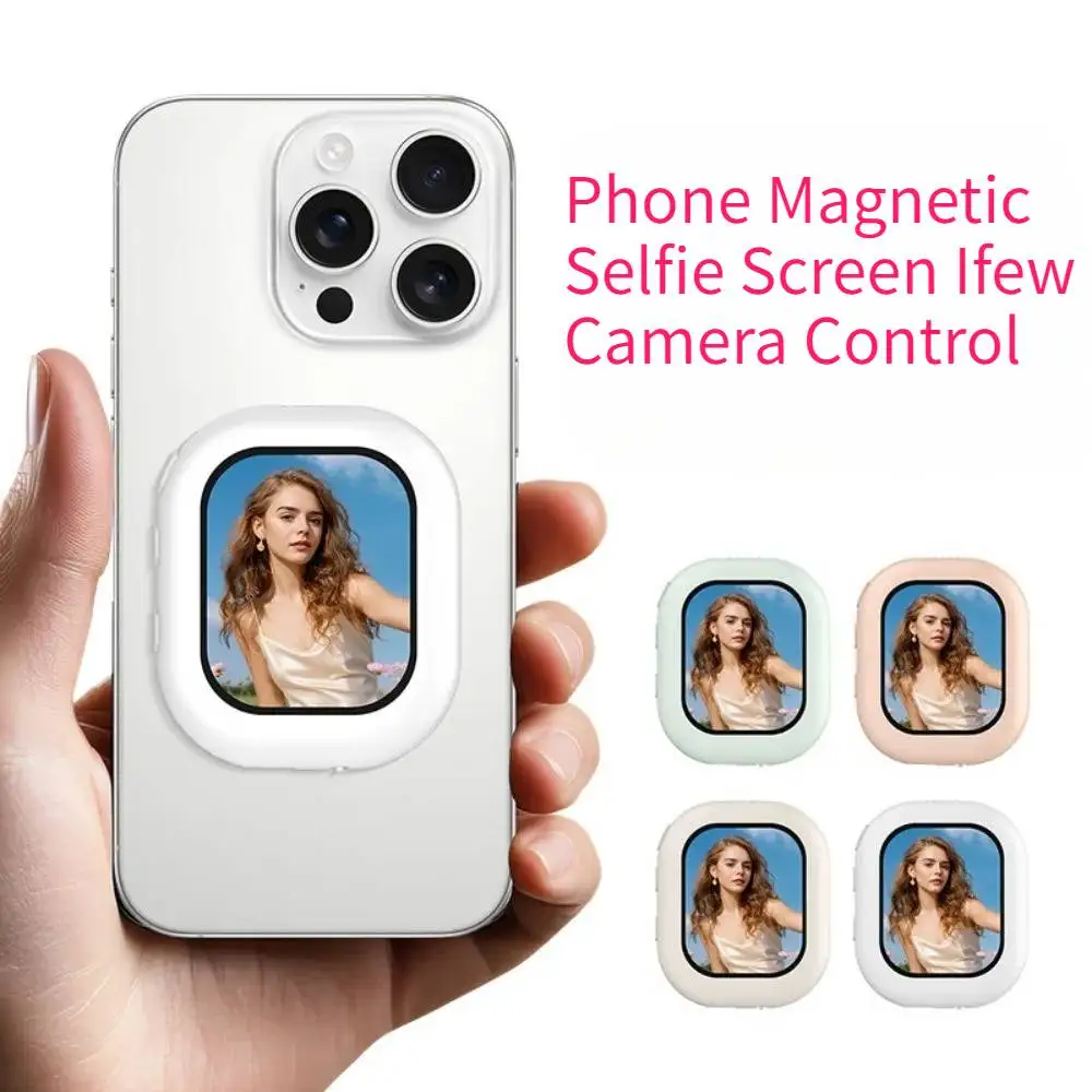 

Magnetic Monitor Vlog Selfie Mini Screen Photo Kit for IPhone 17 16 15 Pro Max Phone Rear Lens Camera Controller Photography T3