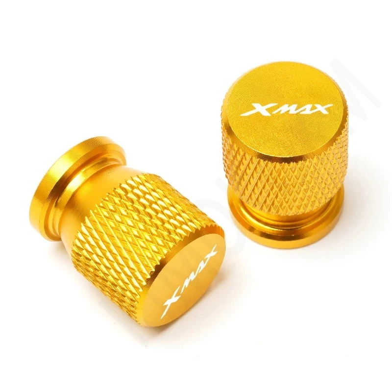 Per Yamaha XMAX 125 250 300 400 Tutto L'anno 2PCS XMAX Valvola della gomma del motociclo di Alluminio di CNC Porta dell'aria del pneumatico Stelo Tappo di copertura Accessori