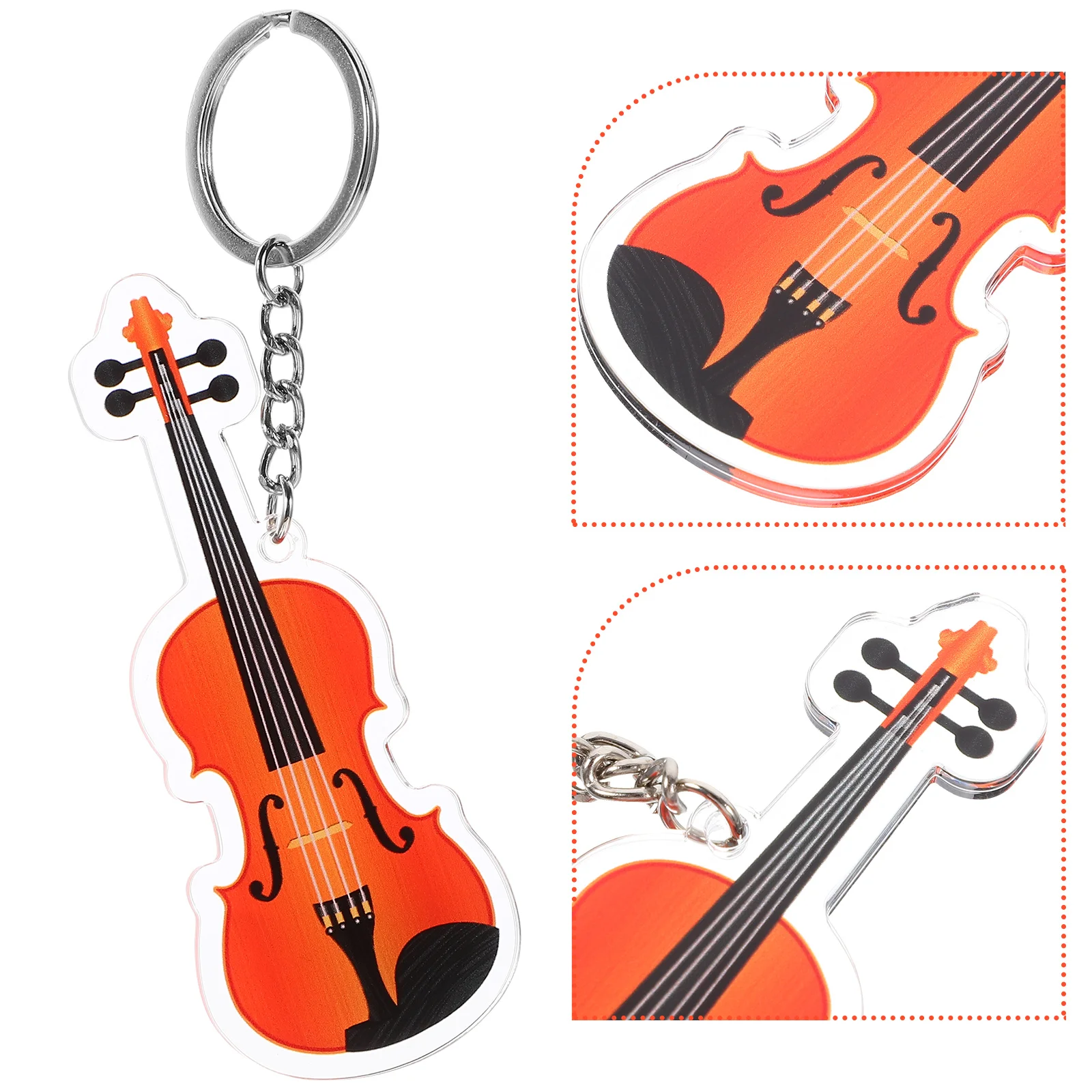 

Violin Keychain Hanging nament Acrylic Iron Lightweight Hanging Charm Music Party Music Gift Favor Bag nament