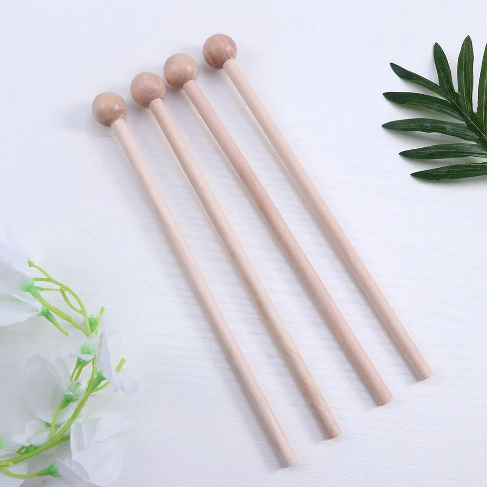 12 Pcs Percussion Hammer Drum Stick Timbales Sticks Toy Wood Xylophone Mallets for Adults Child