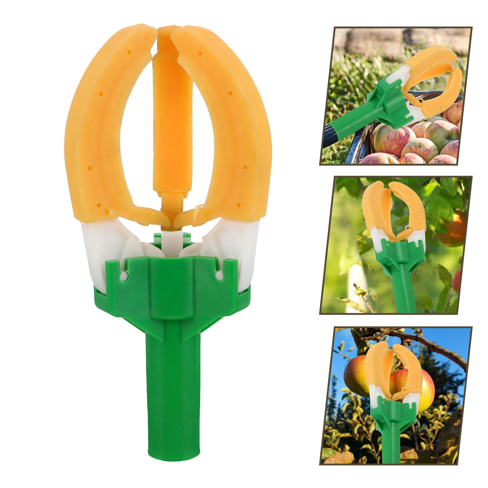 1 set raccoglitrice di frutta testa artiglio materiale in gomma durevole per mela pera pesca raccolta frutteto strumento di raccolta giardino fattoria