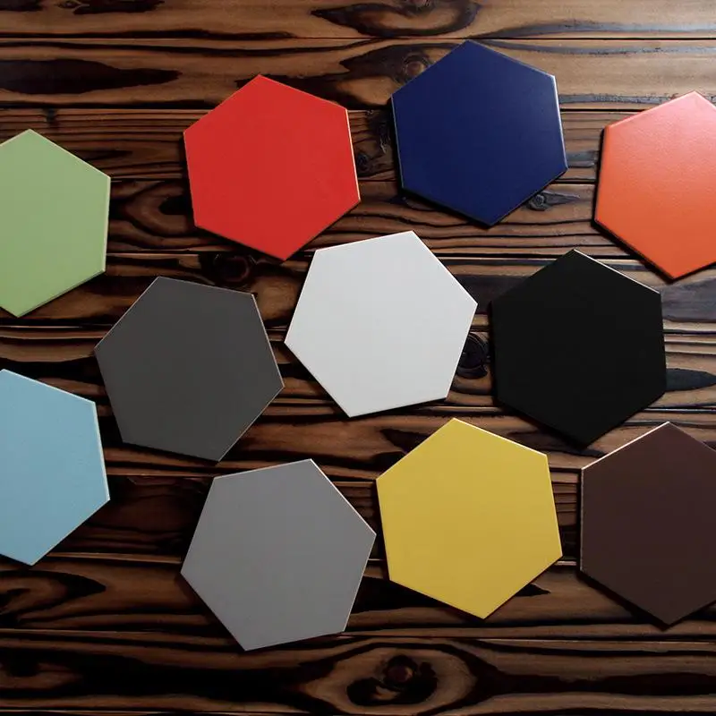 20x23cm hexagonal hexagonal wall tiles - solid color non-slip floor tiles - wall tiles for balconies, bathrooms and kitchens
