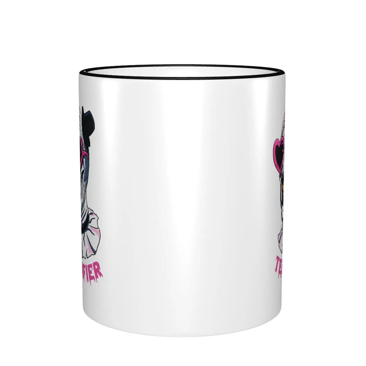 Terrifier Art The Clown Heart Glasses Gift Mugs for Kids Adult Kawaii Coffee Cup Present for Office