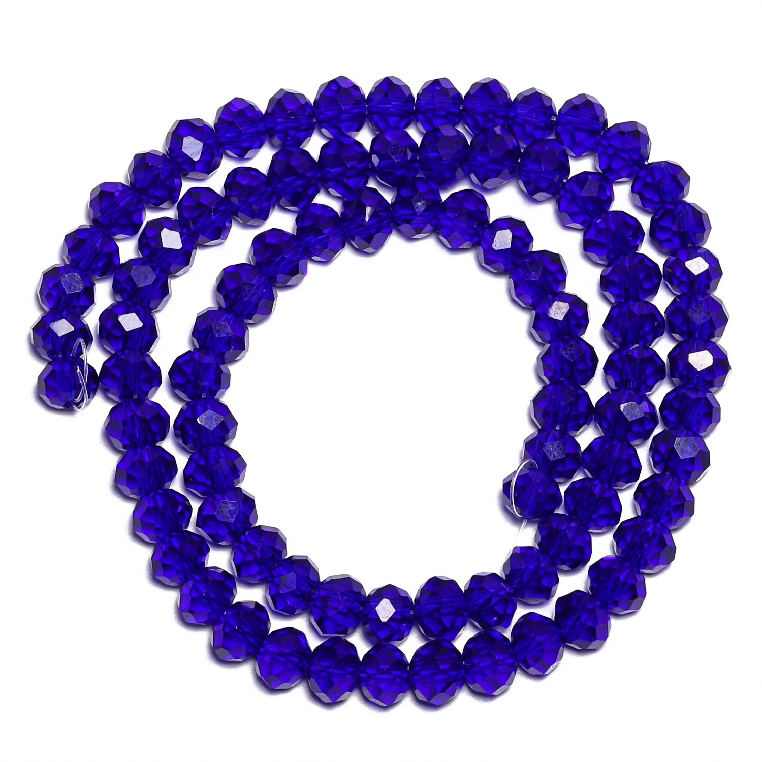 4 6 8 10 12mm Dark Blue Austria Crystal Glass Beads Faceted Rondelle Bead for Jewelry DIY Craft Making Garment
