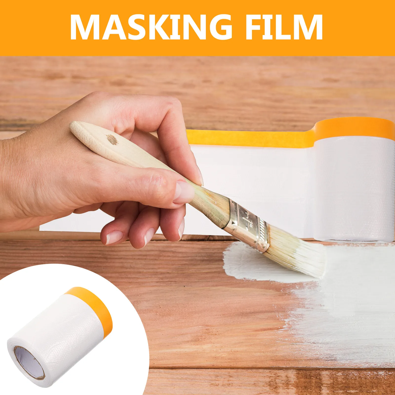 1 Roll Washi Masking Film Plastic Paint Protective Paper Roll Large Size for Car Body Paint Protection Film Painting Supplies