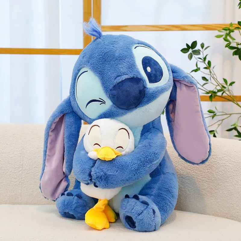 

Kawaii Stitch Toy Stuffed Doll Cuddly Pillow for Kids Birthday Gift Soft Cute Plushie Childrens Present Wholesale