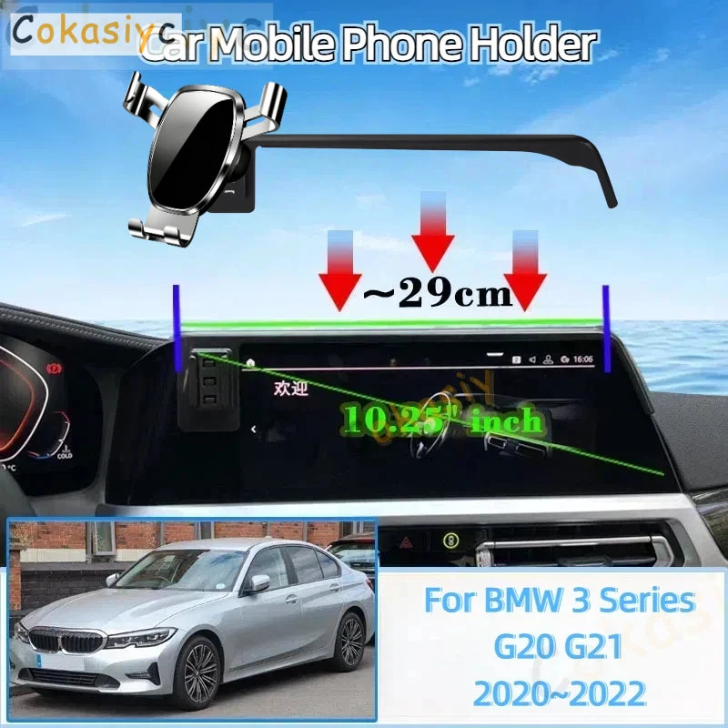 

Car Mount for BMW 3 Series G20 G21 2020 2021 2022 10.25" Screen Mobile Phone Holder GPS Bracket Gravity Stand Auto Accessories