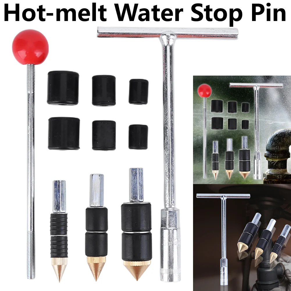 Universal Hot-melt Water Stop Pin Kitchen Floor Bathroom Plugging Repair Plumbing Tool Water Stop Needle PPR Pipe Strap Stopper