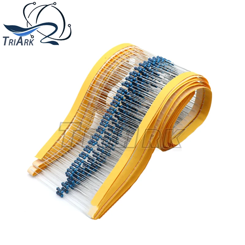100PCS 1/4W 1R~22M Metal film resistor 1% 1R 36R 39R 43R 47R 51R 56R 62R 68R 75R 390R 360K 8.2K 3.3M ohm Extra 10pcs as a gift