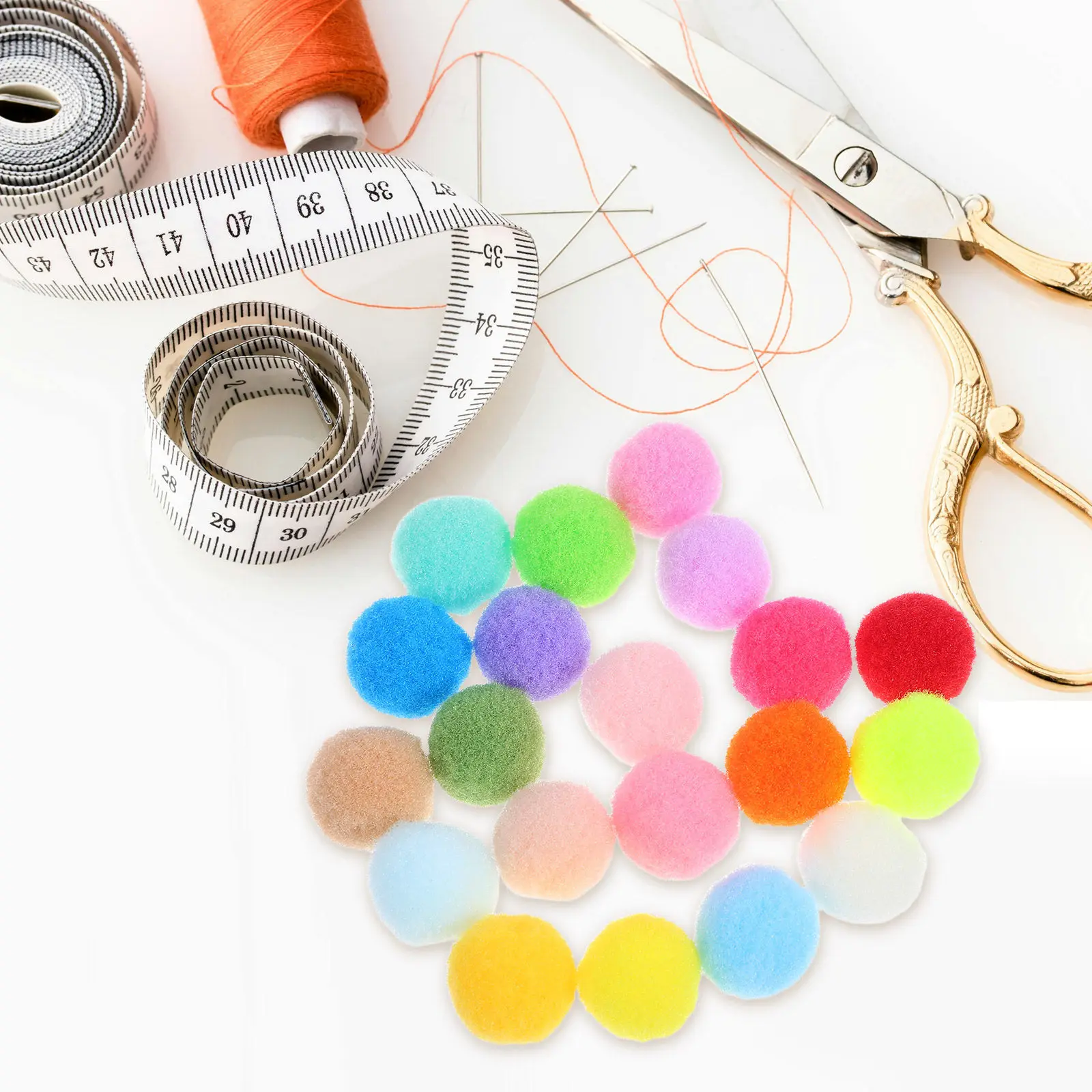 1000Pcs 1.5cm Soft Elastic Pompom Balls for DIY Crafts Decorations Handmade Jewelry Holiday Home Art Projects Small Craft