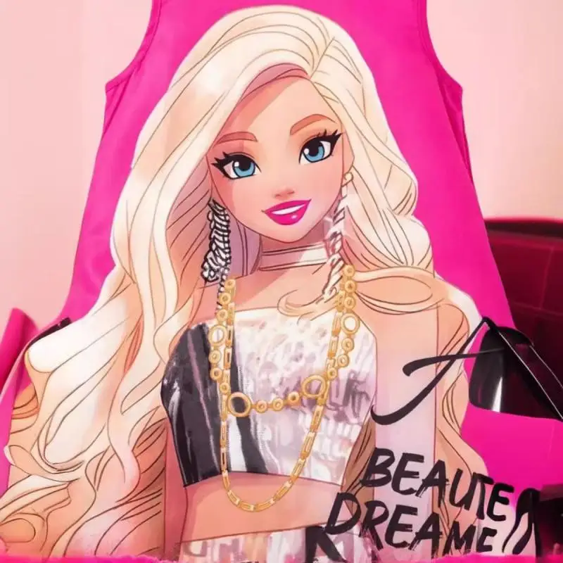 Barbie Cosplay para meninas, vestido princesa de verão para crianças, vestido de festa de aniversário novo A-Line, venda quente, 3-8 anos