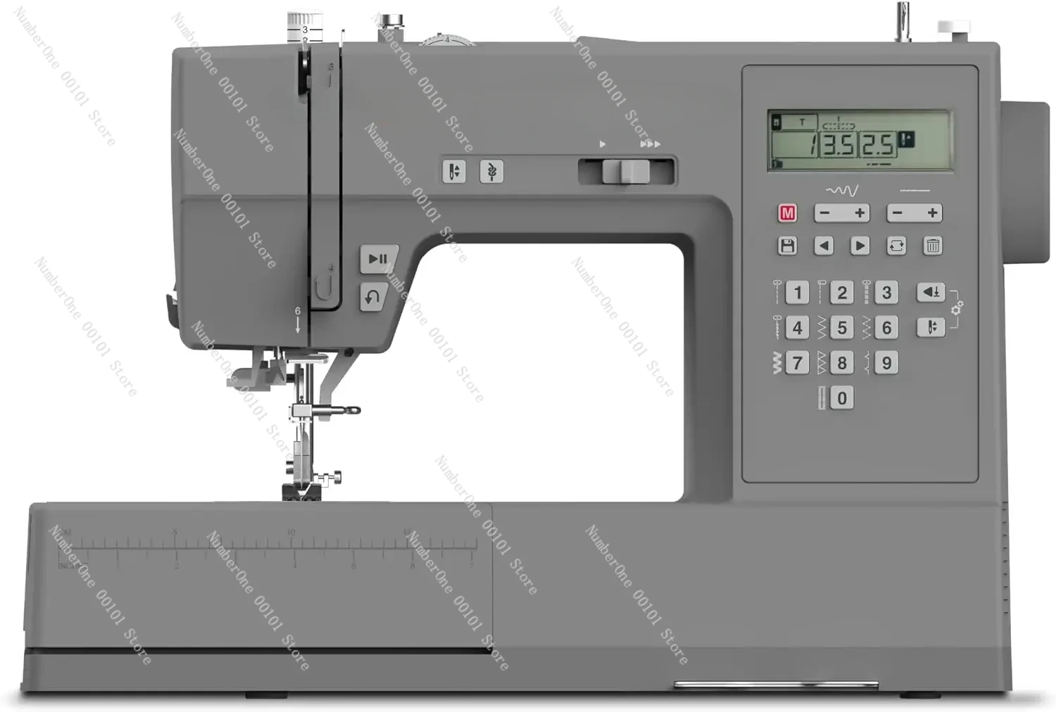 Electronic Heavy Duty Sewing Machine with 411 Stitch Applications - Sewing Made Easy, Large, Gray