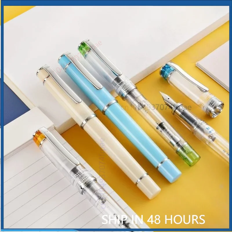 For PILOT Prera Pocket Fountain Pen Solid Ivory & Transparent Barrel Iridium Nib Ink Cartridge & Converter Compatible