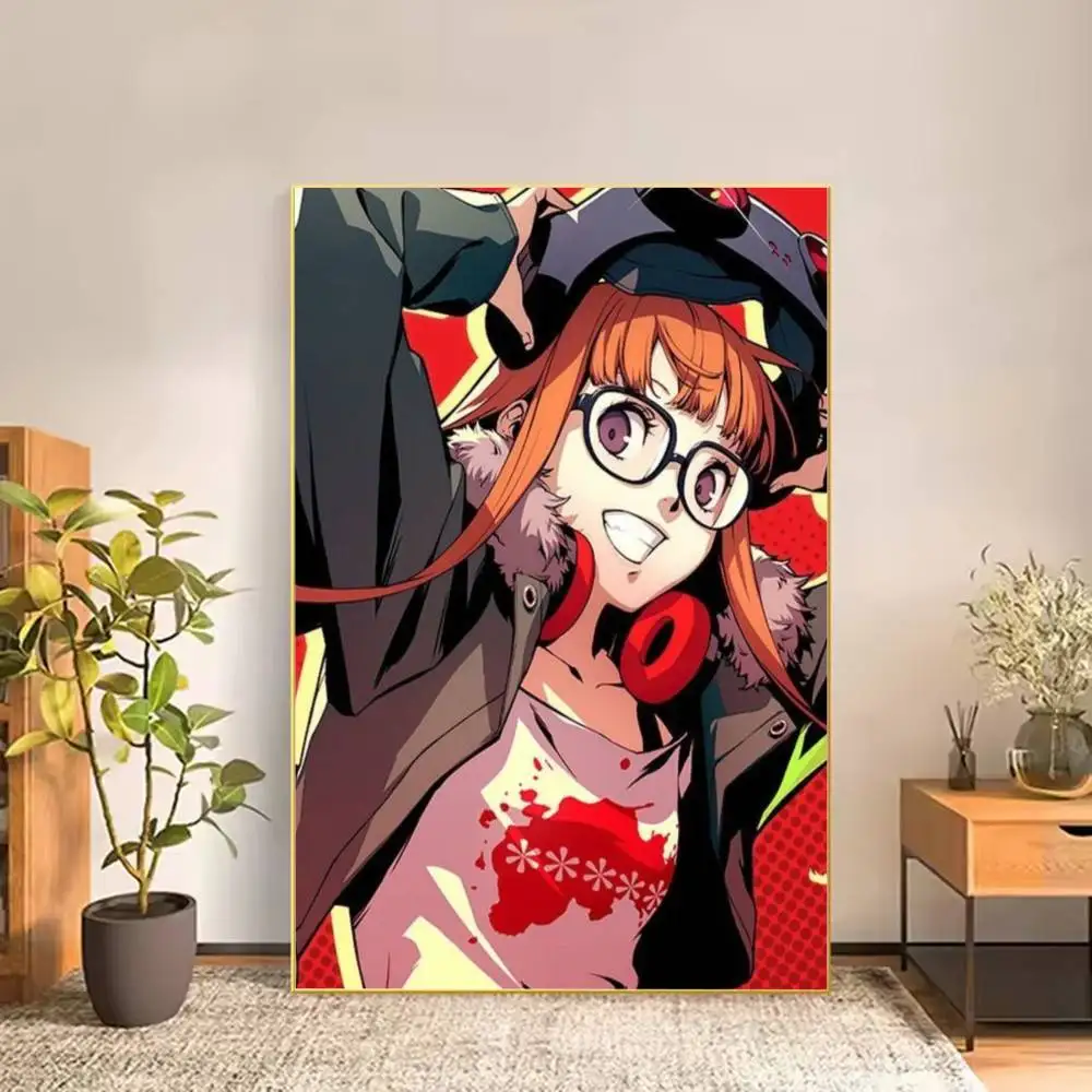 Persona 5 P5 Futaba Sakura Joker Poster Versatile HD Waterproof Wall Art Self-Adhesive Decor for Any Space Ideal Gift
