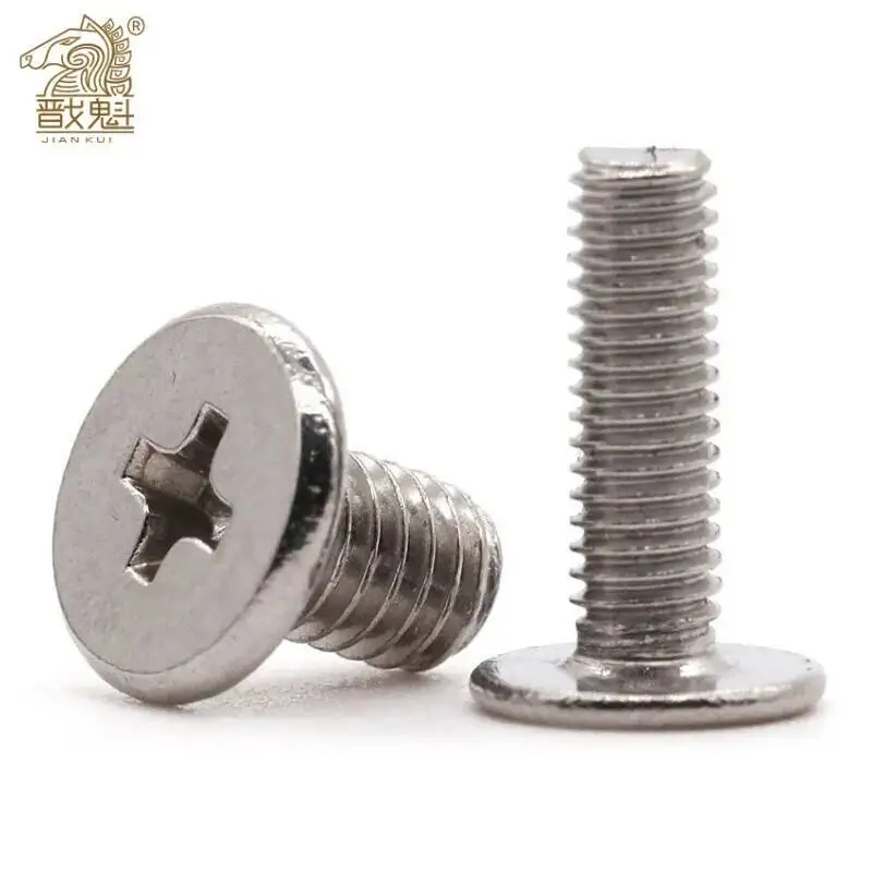 

5/10/20pcs M1.4 M1.6 M2 M2.5 M3 M4 M5 M6 M8 304 Stainless Steel CM Cross Phillips Ultra Thin Super Low Flat Head Screw Bolt