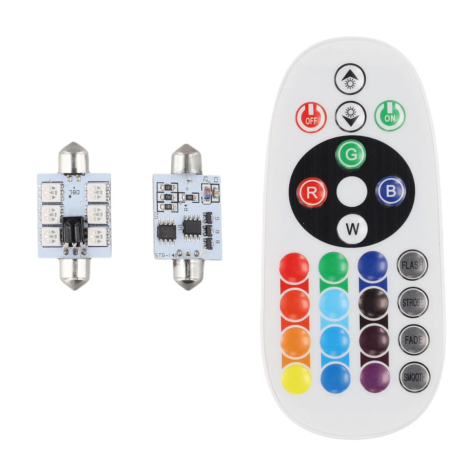 2 PCS Set Reading Light 90-100LM W Controlled By Dome Reading Light Flash Mode Multi Color Controlled Remote Control