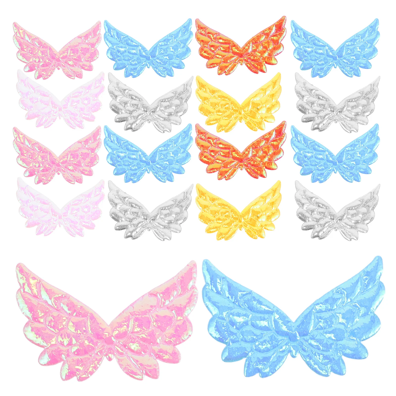

70Pcs Wings Mini Appliques for DIY Projects Cake Toppers Hair Clips Girls Birthday Party Decoration