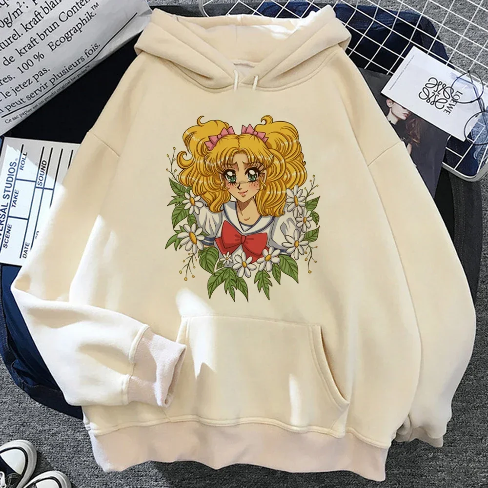 Candy Candy Anime Hoodies Women Aesthetic Streetwear Hooded Shirt Tracksuit Women Korean Style Clothes Sweatshirt