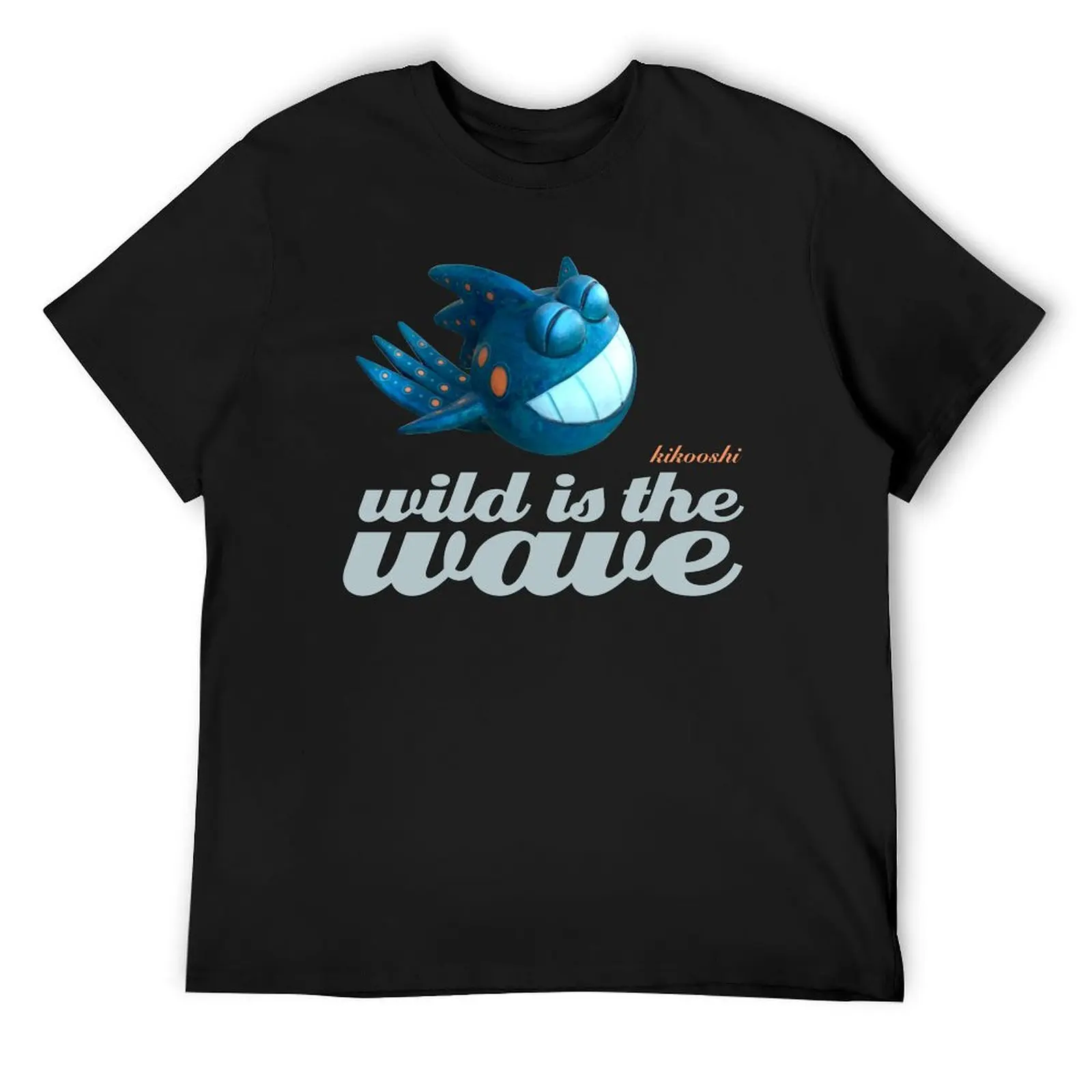 Wild is the wave T-Shirt baggy shirts vintage anime shirt Men's clothing