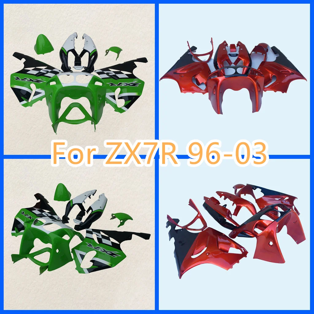 Fairing Set for Kawasaki Ninja 96 97 98 99 00 01-03 ZX7R 1996-2003 ZX-7R High Grade Motorcycle Body Repair Bodykit Free Custom