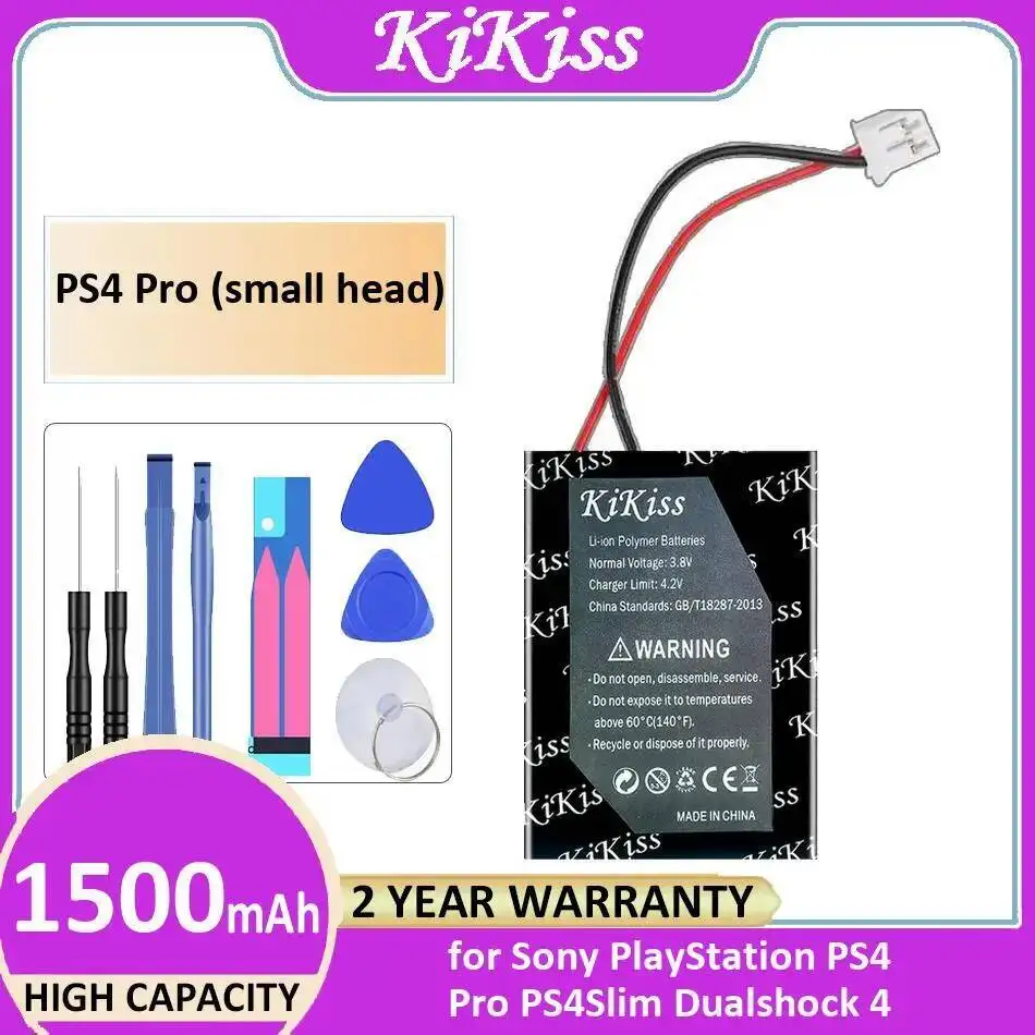 1500mah-ゲームコントローラーバッテリー長期的なパフォーマンスソニープレイステーション-ps4-プロ-ps4slim-デュアルショック-4-小型ヘッド
