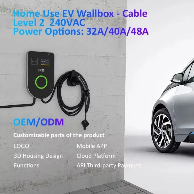 

Type 2 7KW to 22KW Wallbox OEM Electric Vehicle Charging Station New Condition Super Home Charger for Electric Bikes