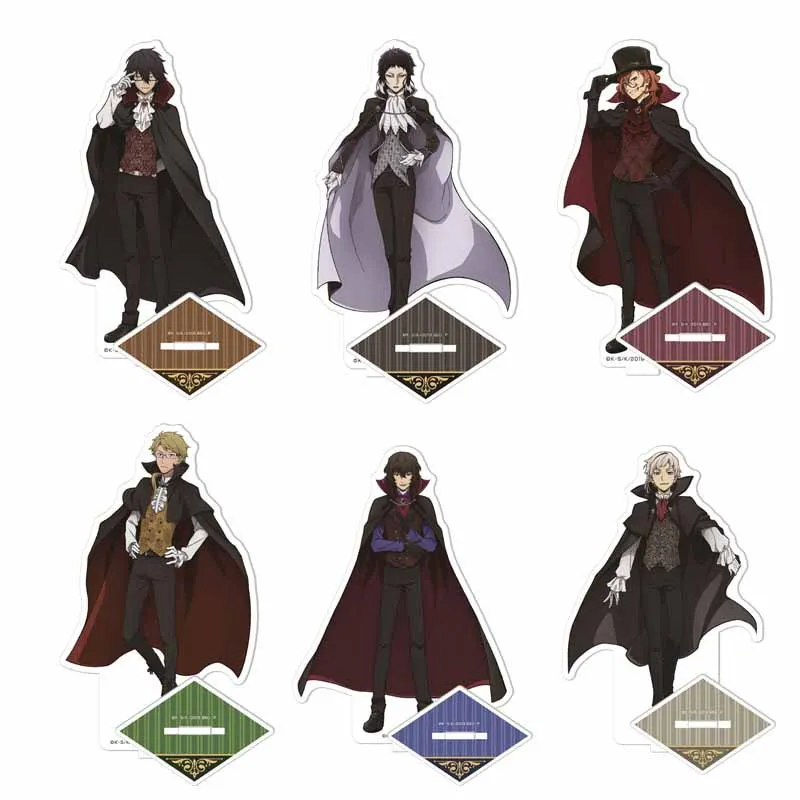 

Bungo Stray Dogs Anime Figure Acrylic Stand Model Plate Desktop Decoration Atsushi Dazai Cosplay Toy For Friend Gift Collectible