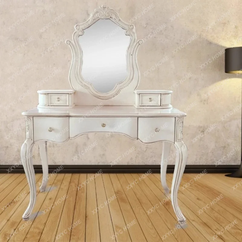 

small apartment retro nostalgic dresser neoclassical carved old solid wood dresser