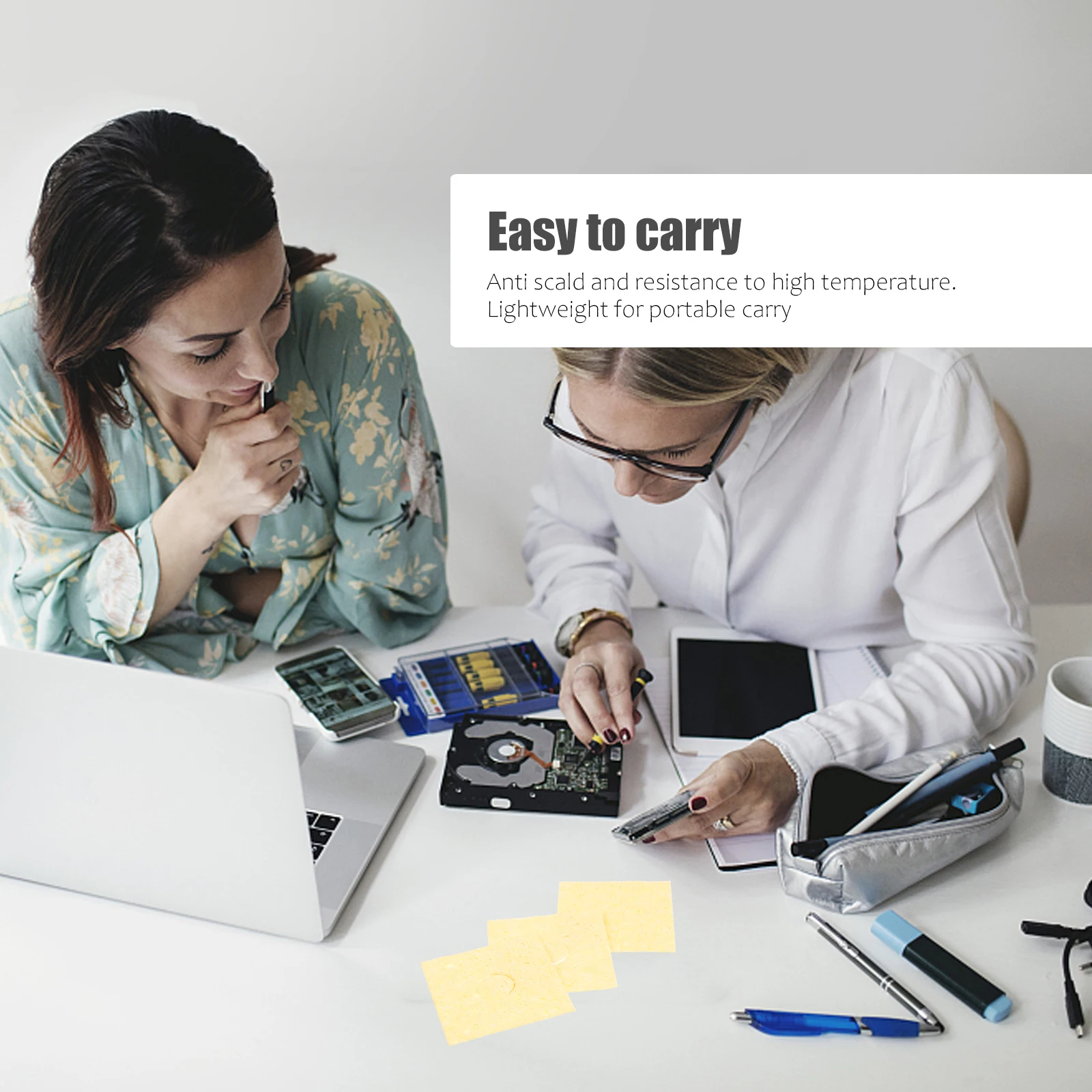 

25Pcs Solder Tin Cleaning Sponges Soft Environmental Sponge Expands in Water Residue Removal Soldering Sponge