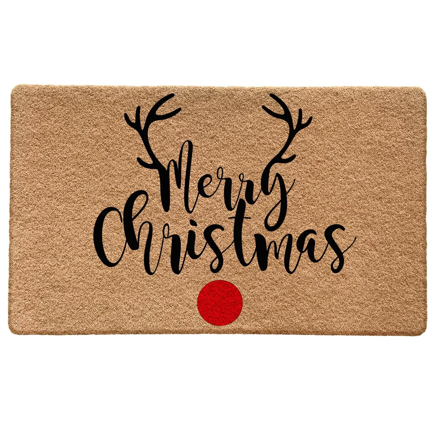 Christmas Printed Doormat Non Slip Flannel Floor Mat Washable Entrance Rug For Front Door Xmas Home Holiday Decor