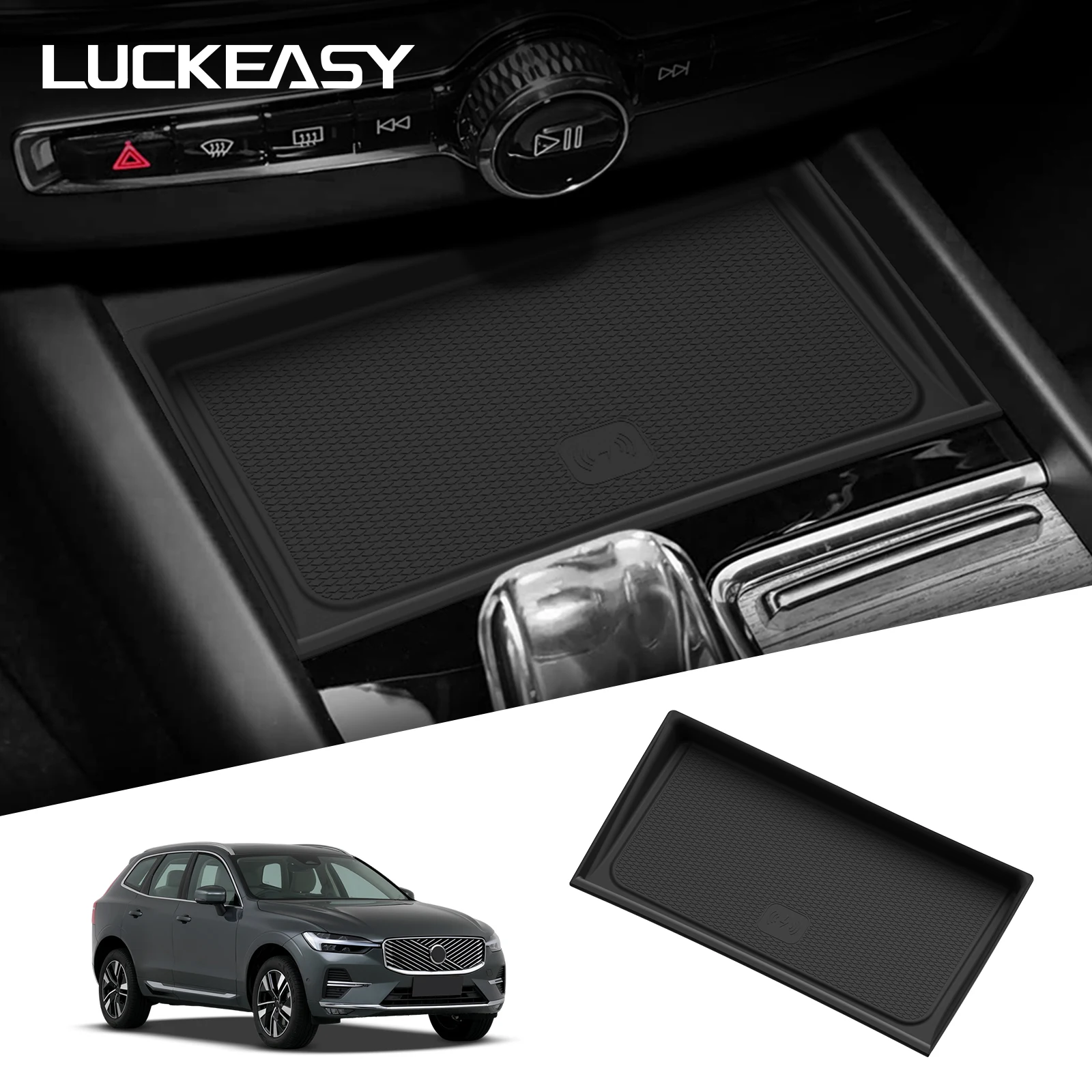 for Volvo XC60 2026 Wireless Charging Pad Interior Accessories Non-slip Pad Car Phone Charger Mat Protective Mat