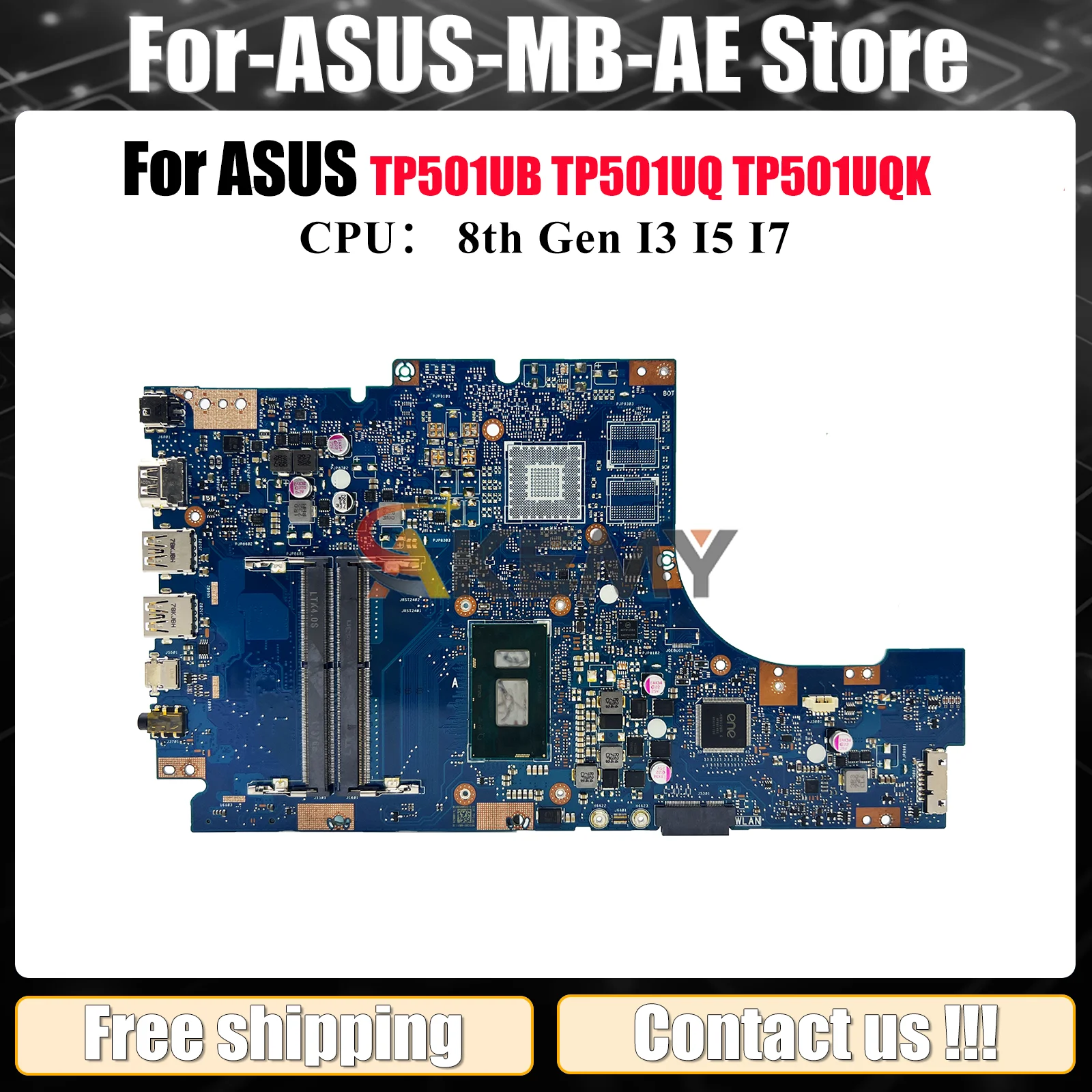 

TP501UA Laptop Motherboard For ASUS VivoBook Flip TP501U TP501UB TP501UQ TP501UA TP501UQK Notebook Mainboard With I3 I5 I7 CPU
