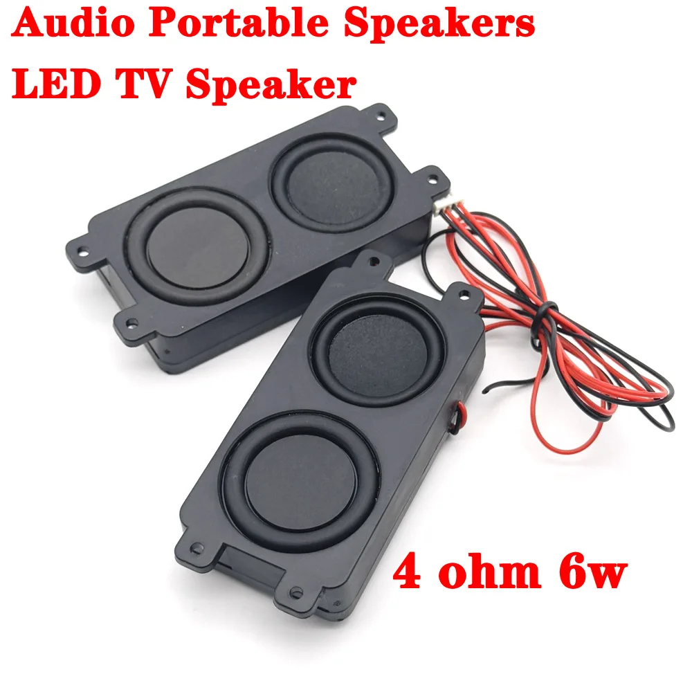 

Audio Portable Speakers LED TV Speaker 4 ohm 6w 3W Double Diaphragm Bass Computer Speaker DIY For Home Theater